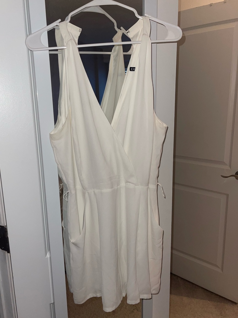Express Cream Sleeveless Romper